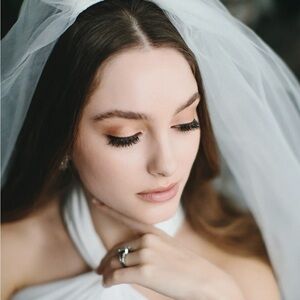 White Bridal Veil - Classic Two Layer Wedding Veil